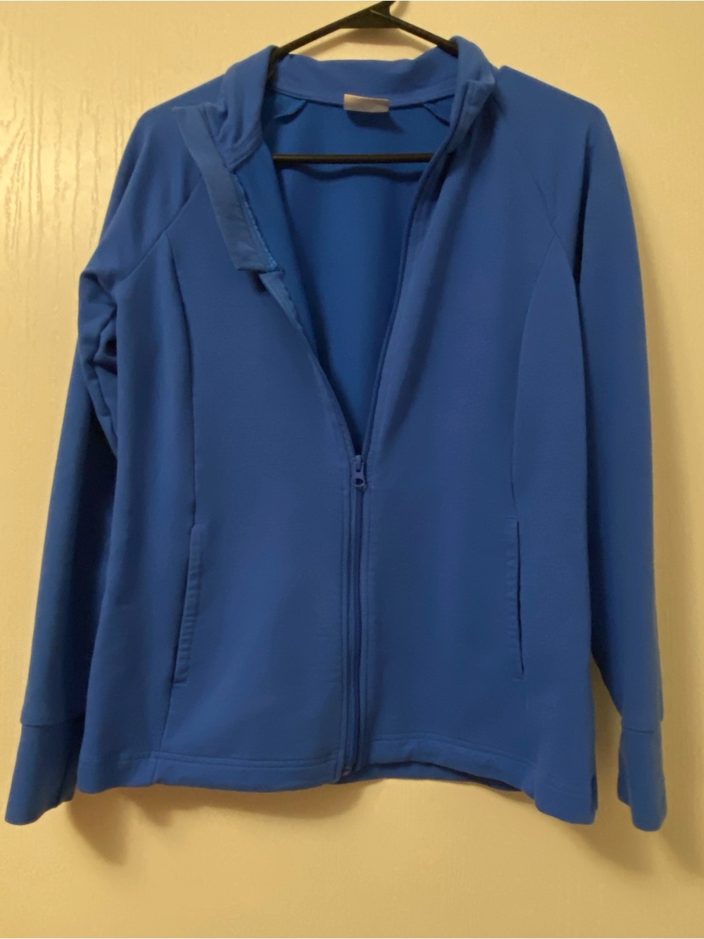 Women’s Blue Full-Zip Bomber Hoodie Jacket